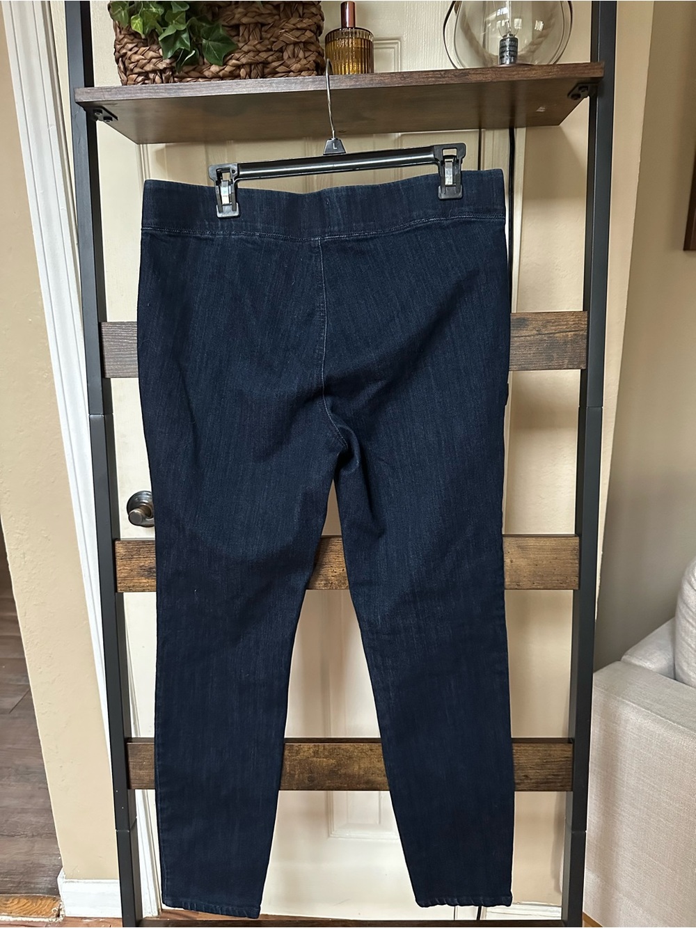 Dark Wash Pull On Denim - Picture 3 of 4